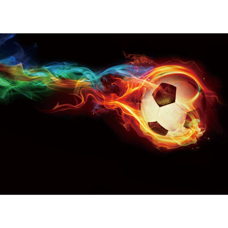 flaming soccer ball wallpaper