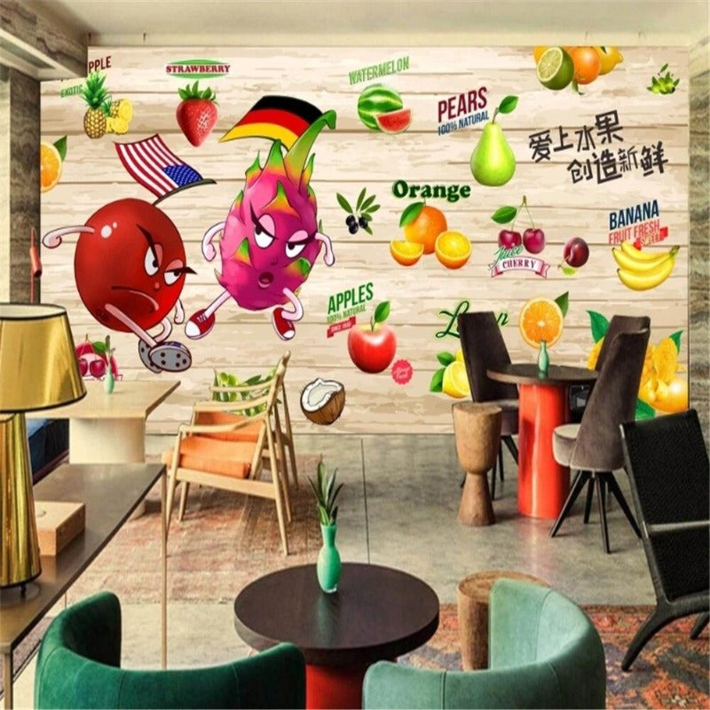 Fresh Fruit Kitchen Wallpaper Wall Mural