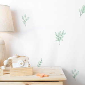 Watercolor Leaves Removable Wall Decals