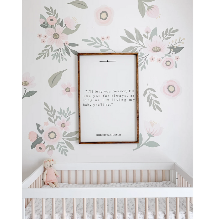 Forever Floral Wall Decals Pastels