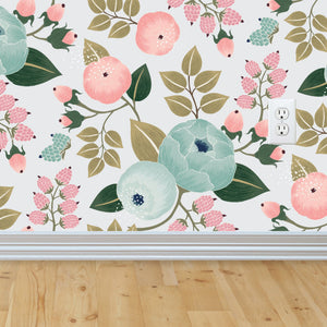 Floral Elegant Peel And Stick Wallpaper