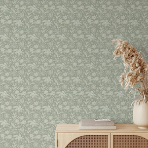 Flower Printed Removable Wallpaper
