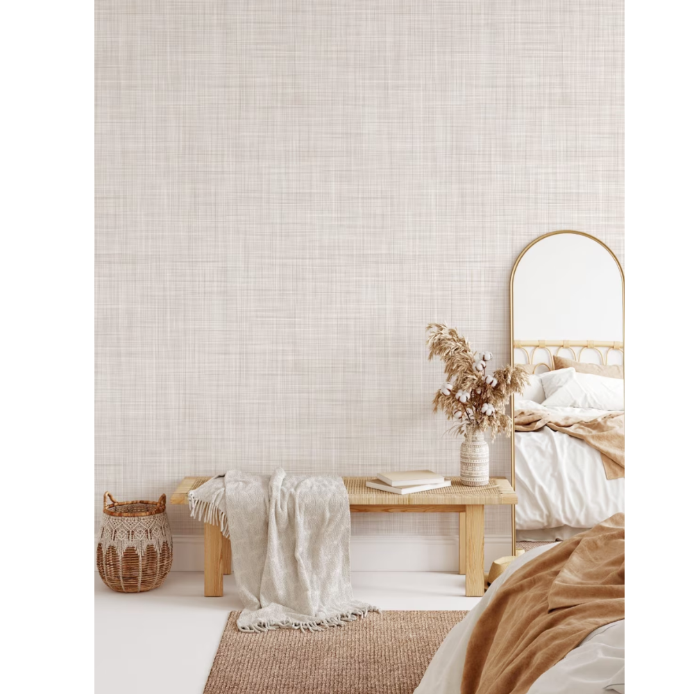 Thick Peel And Linen Wallpaper