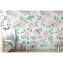 Rose Printed Floral Wallpaper