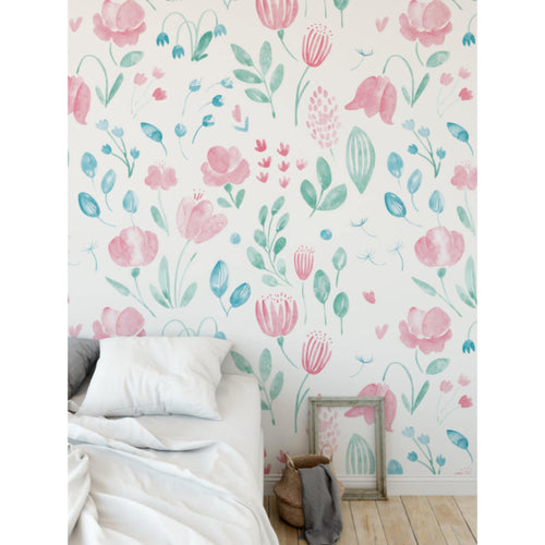 Whimsical Blooms Nursery Wallpaper