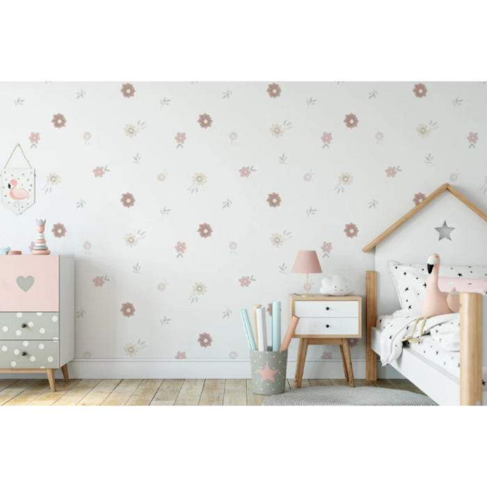 Painted Flowers Removable Wall Decals