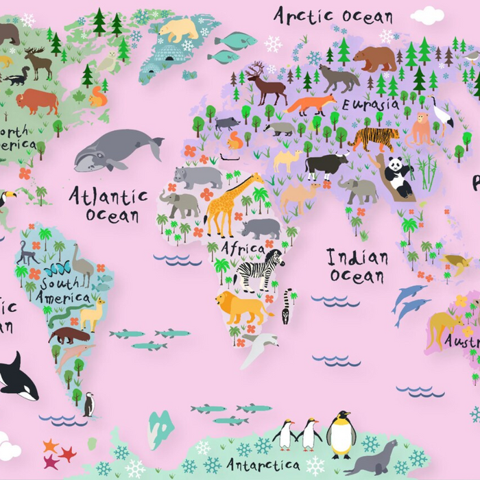 World Map Wall Decals