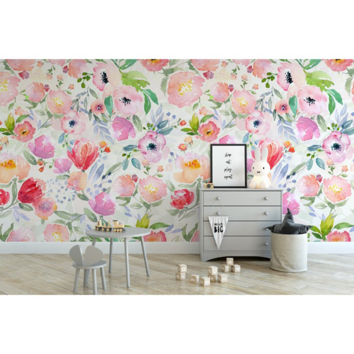 Bright And Cherry Floral Wallpaper