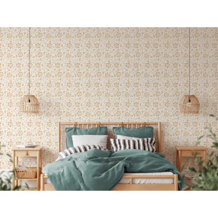 Retro Vintage Floral Wallpaper