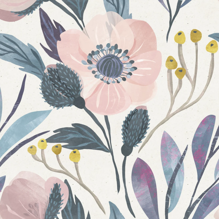 Vintage Style Flower Wallpaper