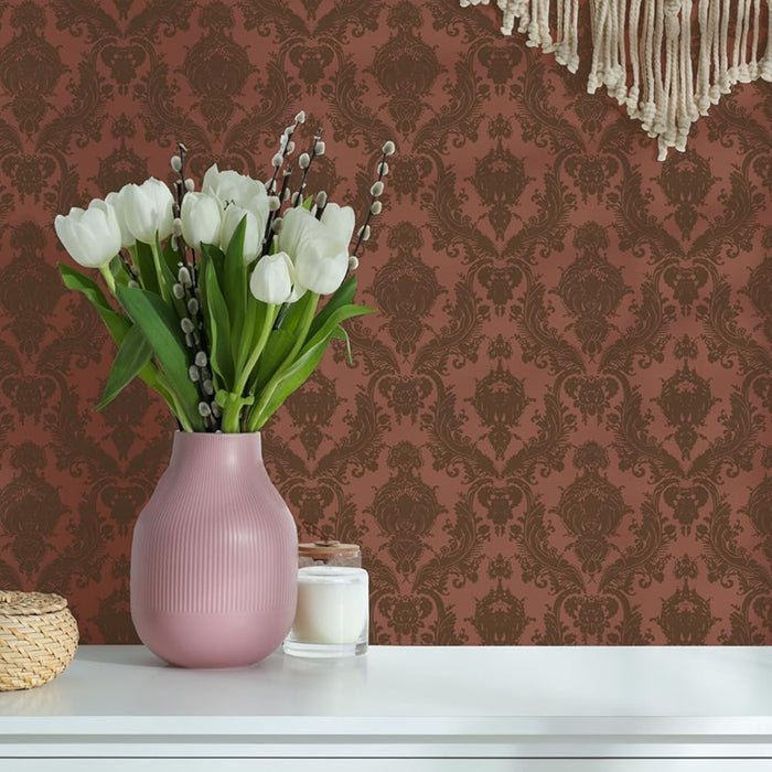 Black Floral Removable Peel And Stick Wallpaper