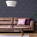 Black Floral Removable Peel And Stick Wallpaper