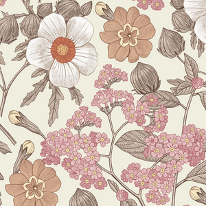 Nursery Floral Decor Wallpaper