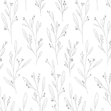 Minimal Floral Bud And Leaves Wallpaper