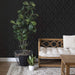 Black Floral Removable Peel And Stick Wallpaper