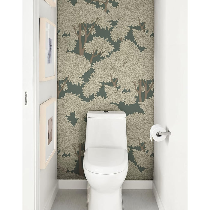 Tree Wallpaper Peel And Stick Forest Mural For Bathroom