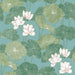 Blue Green Lily Pad Peel And Stick Wallpaper Roll