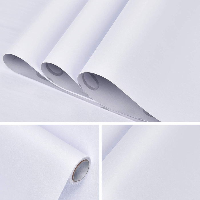 Matte White Peel And Stick Wallpaper Self Adhesive Removable