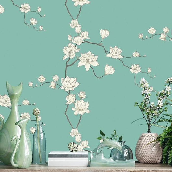 Self Adhesive Peel And Stick Floral Design Mural Wallpaper