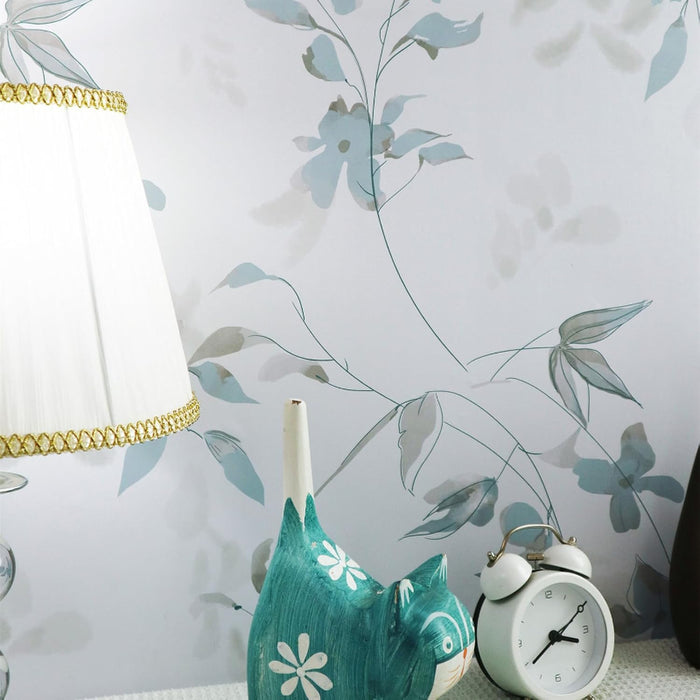 Floral Peel And Stick Ink Design Wallpaper