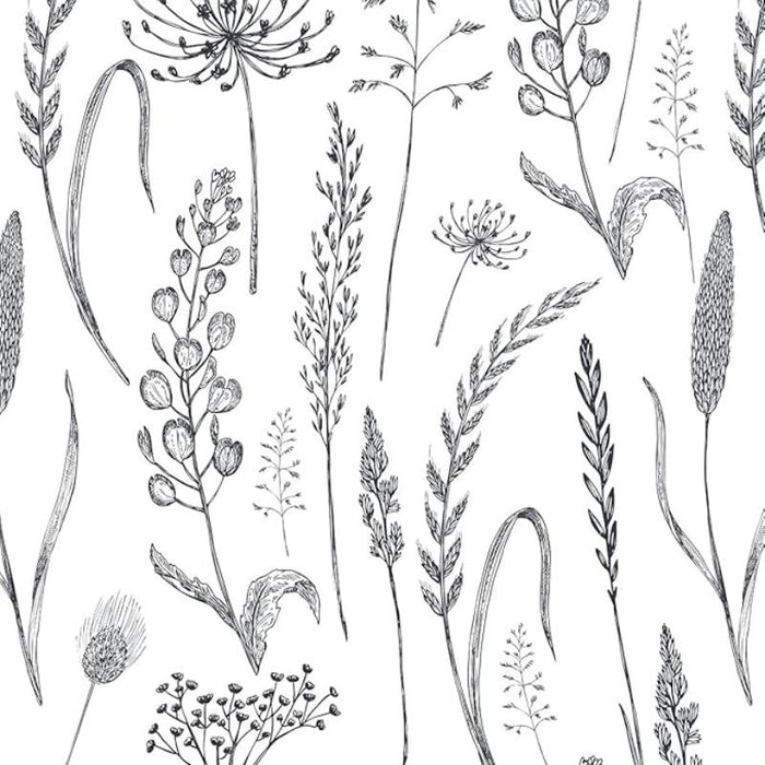 Wheat Meadow Floral Wallpaper For Home