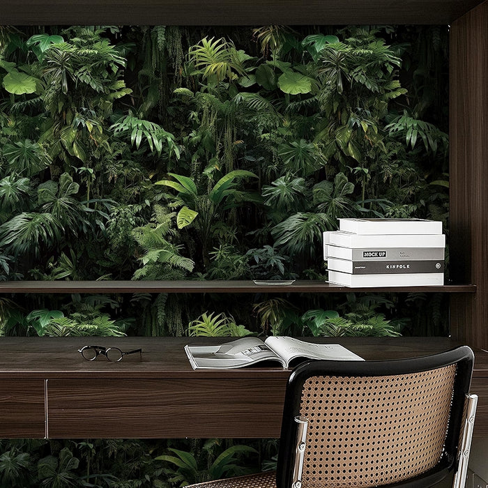 Peel And Stick Green Tropical Wallpaper For Home Decor