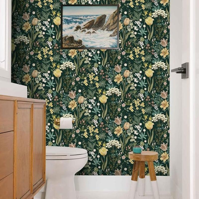 Botanical Floral Pattern Peel And Stick Wallpaper For Decor