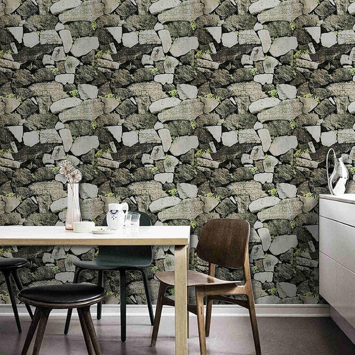 Peel And Stick Stone Wallpaper For Home Decoration