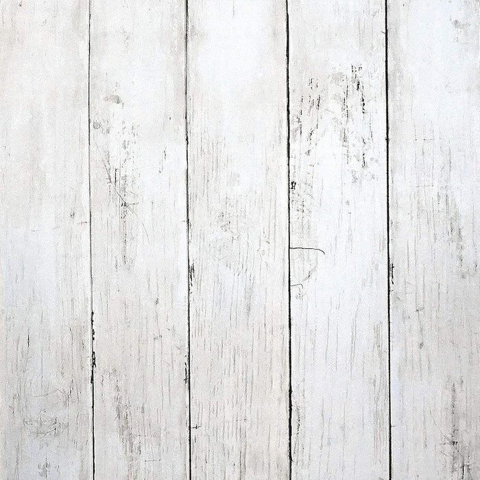 Peel And Stick Wallpaper White Wood Plank Design