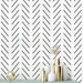 Black And White Peel And Stick Wallpaper Modern Herringbone Design