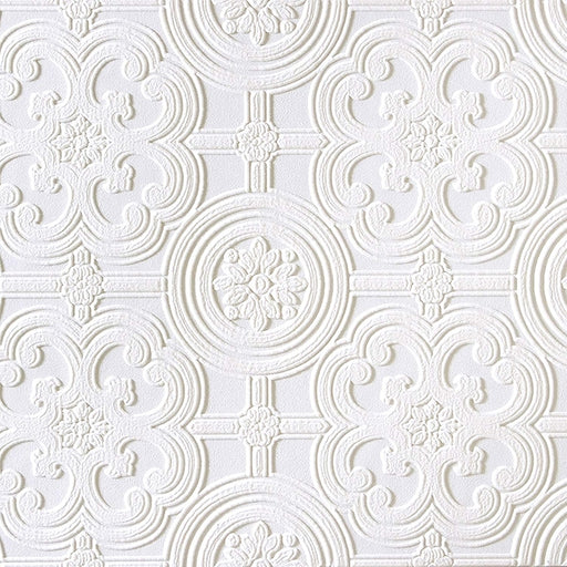 Textured Vinyl Wallpaper Paintable White 21 Inch Wide