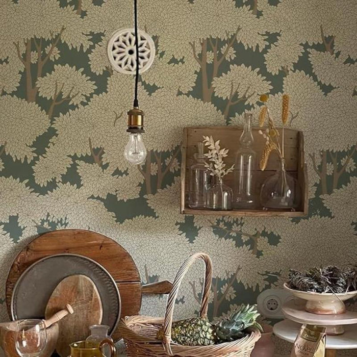 Tree Wallpaper Peel And Stick Forest Mural For Bathroom