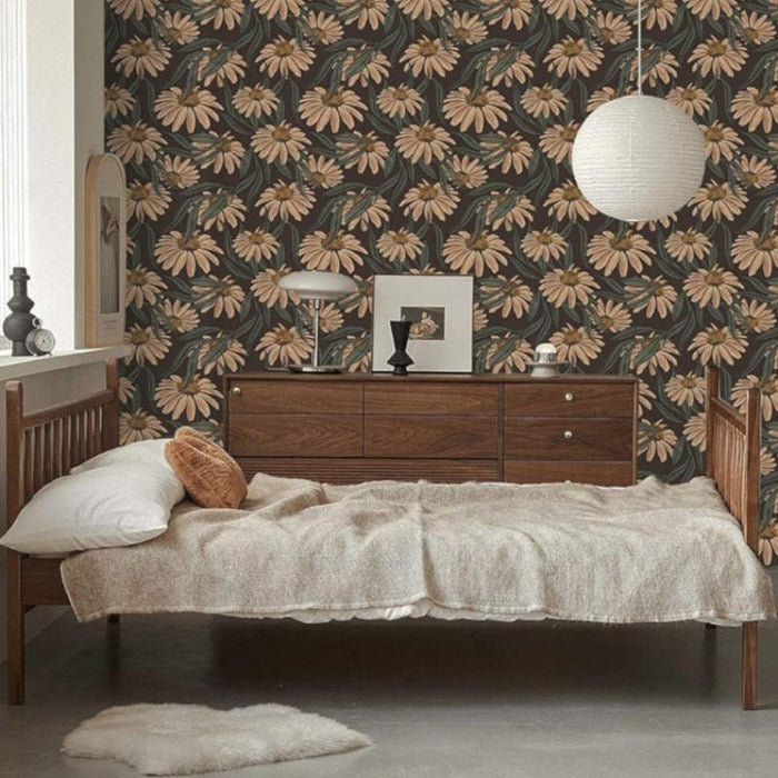 Floral Peel And Stick Wallpaper Retro Wall Decor