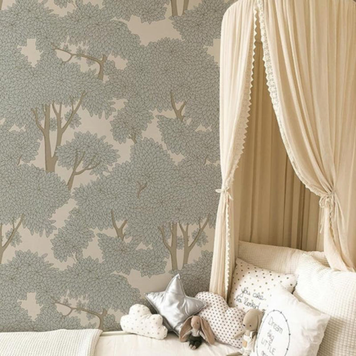 Tree Wallpaper Peel And Stick Forest Mural For Bathroom