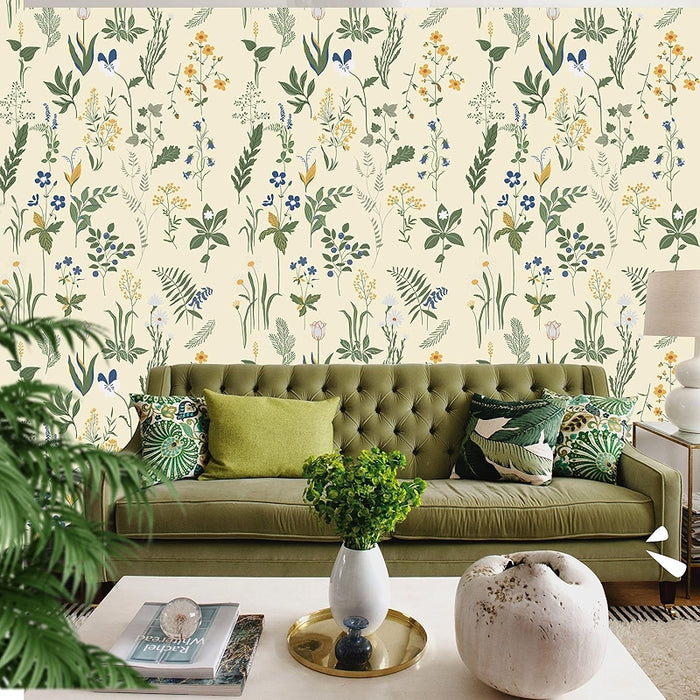 Removable Peel And Stick Floral Wallpaper For Home Decor