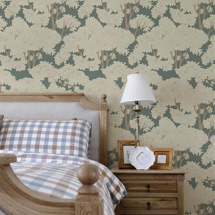 Tree Wallpaper Peel And Stick Forest Mural For Bathroom