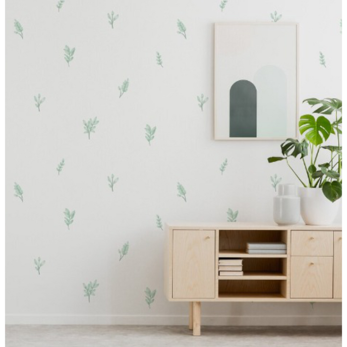 Watercolor Leaves Removable Wall Decals