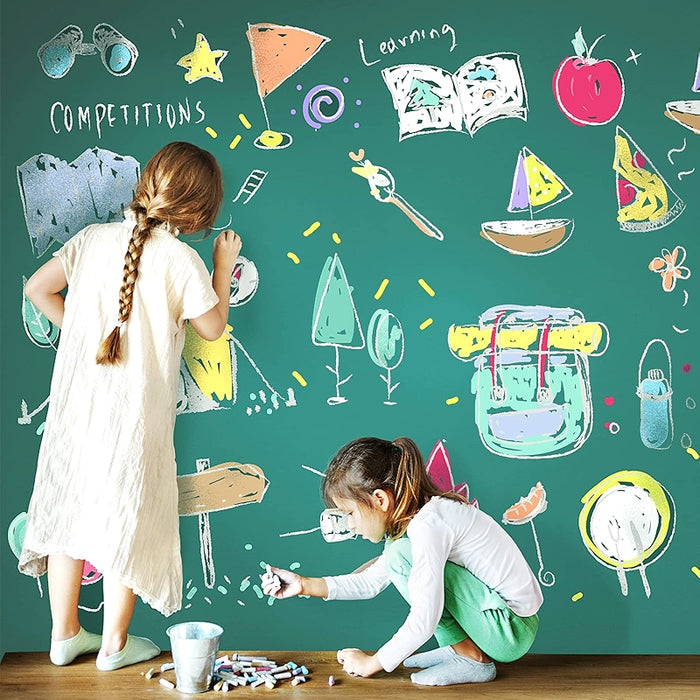 Chalkboard Wallpaper Stick And Peel Removable Blackboard Sticker