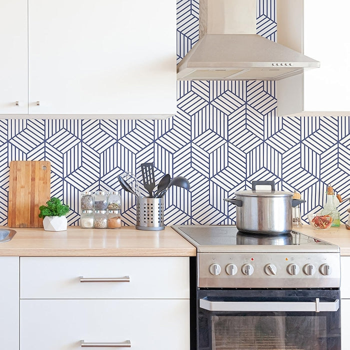 Geometric Hexagon Wallpaper Peel And Stick