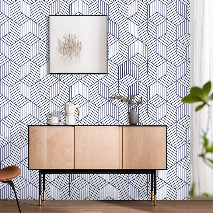 Geometric Hexagon Wallpaper Peel And Stick