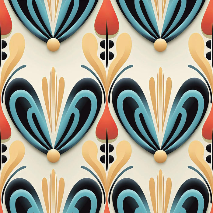 Modern Retro Floral Collection Wallpaper