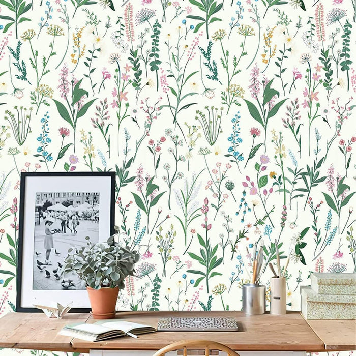 Self Adhesive Vintage Floral Wallpaper