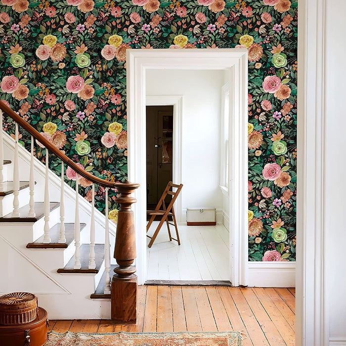 Watercolor Floral Peel And Stick Wallpaper