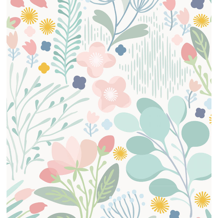 Spring Blooms Floral Wallpaper