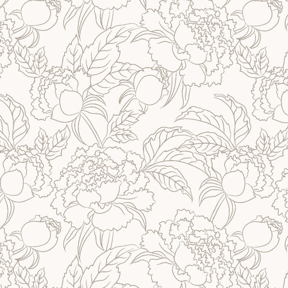 Delicate Drawn Floral Removable Wallpaper
