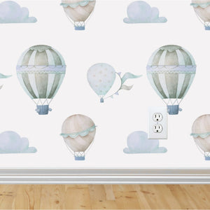 Hot Air Balloon Peel And Stick Removable Wallpaper