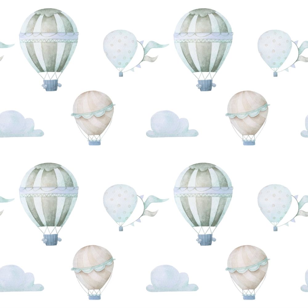 Hot Air Balloon Peel And Stick Removable Wallpaper