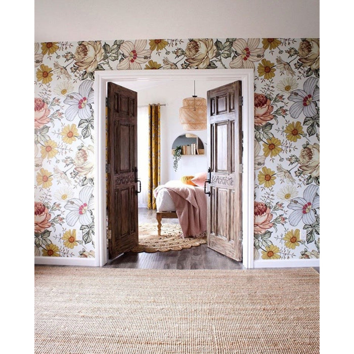 Vintage Floral Removable Wallpaper