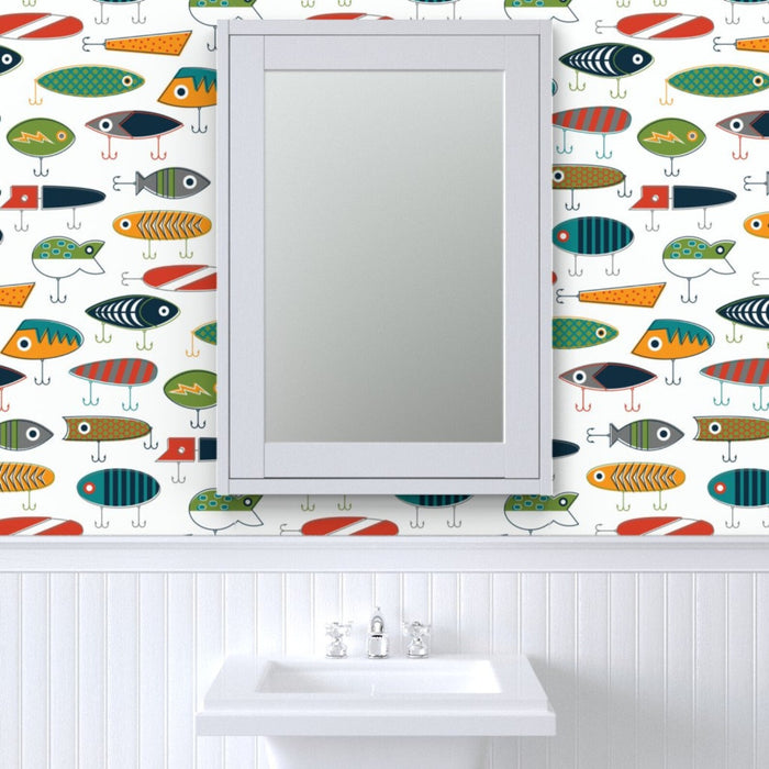 Fishing Printed Removable Wallpaper