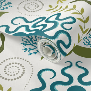 Octopus Print Removable Wallpaper